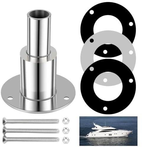 Nizirioo med avgassystem hudjustering: 24 mm rakt rostfritt stål Through Hull avgasbeslag med skruvar och muttrar, genom skrovavgasrör hudjustering för dieselvärmare lastbil båt bil