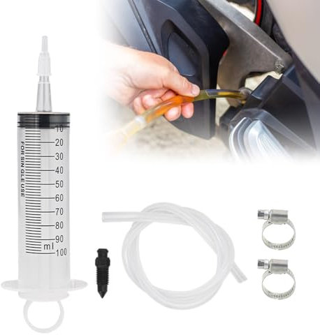TGKYK Bremsenentlüfter Motorrad, 100ml Bremsflüssigkeit Saugspritze mit 50cm Schlauch, Bremsenentlüftungsgerät, Bremsen Entlüftungsset Für Motorräder, Roller, Quads Ölwechsel Ersatzwerkzeug