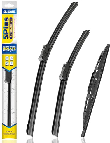 5 PLUS® Silicone Windshield Wipers Replacement for 2013-2021 BUICK Encore,2015-2021 CHEVY Trax Wiper Blades(Set of 3),Automotive Replacement Windshield Wiper Blades For My Car-26/14/10