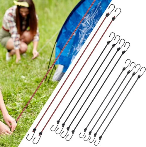 Spanngummi Mit Haken,Expander Mit Haken,Spanngurte Mit Haken GepäCkspanner,Gummispanner Mit Haken,Spannseil,Gummizug,Bungee Cord Zur Sicherung Von Planen/Camping/GepäCk(45cmx4+60cmx4+100cmx2)