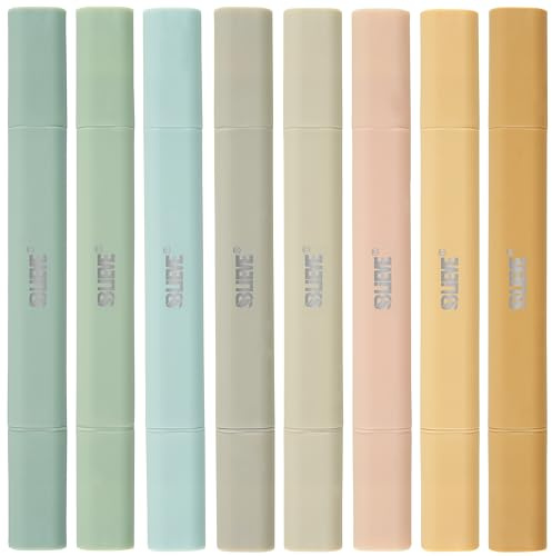 BLIEVE Bible Highlighters No Bleed Through, Pastel Colors, Dual Tip, 8 Pack