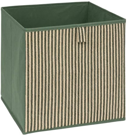 5Five - Panier de Rangement MIX’N MODUL Vert en Polyester - 31x31x31cm - Organisateur Maison, Boîte de Rangement Polyvalente, Accessoire Pratique