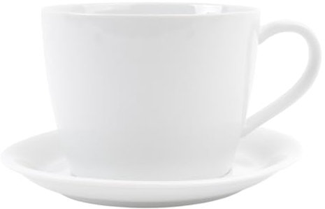 Holst Porzellan KT 006 UTA - Set di 2 tazze Jumbo in porcellana, 0,80 l, motivo Anna bianco, 2 pezzi