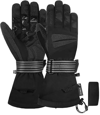 Reusch Sweeber III R-TEX XT Unisex Snowboard & Ski Gloves - Ortho-TEC Dual Protection, Waterproof, Windproof, Breathable, Warm, Impact Protection - Women & Men Winter Sports