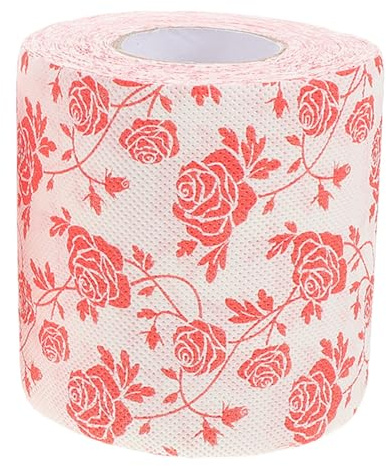 HAKIDZEL Rotolo di Carta Igienica Decorativa Stampa Rose Floreali, Morbida Carta di Polpa di Legno per Uso Versatile in Bagno, Accessorio Essenziale la Casa