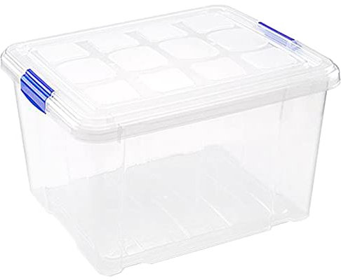 Acan Tradineur - Caja de almacenaje plástico 25 litros. Cesta, recipiente ordenación, almacenamiento objetos 25,3 x 42,3 x 35 cm