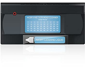 Nicer VCR Head Cleaner for VCR VHS Players,Wet Type