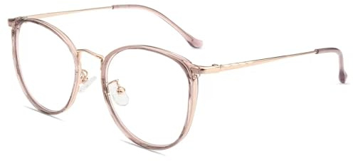 Firmoo Blue Light Blocking Glasses for Women Men, Anti Glare Eyestrain Computer Gaming Glasses, Anti Bluelight Blue Blocker Non Prescription Eyeglasses (Pink)