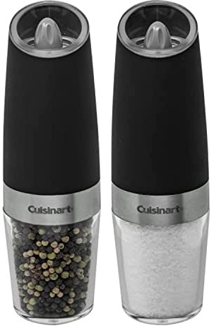 Cuisinart CSS-2424 Gravity Salt and Pepper Spice Mill with Blue LED Light, 2/3 Cup Capacity