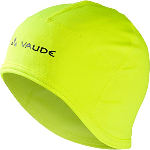 VAUDE Helm Unterziehmütze Bike Warm Cap in Gelb – Fahrrad Mütze für kalte Tage, Winddichte Helm-Unterziehmütze für Rennrad, MTB und Radtouren, Helm Mütze mit weicher Fleece-Innenseite