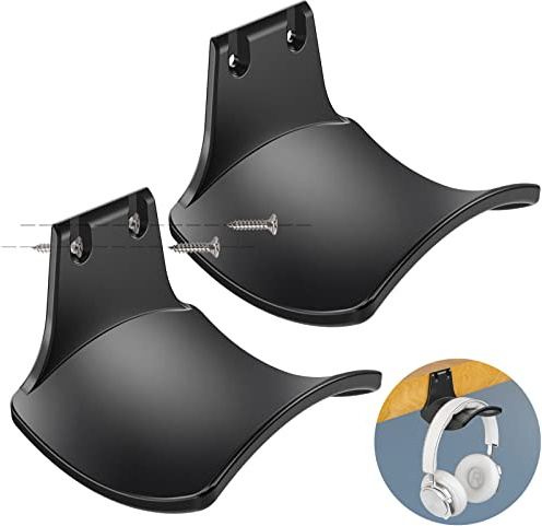 SIROLISA 2-Pack Never Fall Headphone Hook Hanger Wall Mount Headset Holder