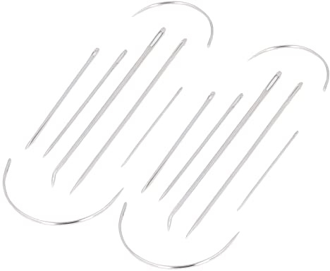 2 Set Lädernål Tung Handsömnadsnål för Matta Canvas Handsömnadssömnadsverktygssats