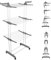 Rainberg Airer Clothes Drying Rack, 4-Tier Foldable Clothes Hanger, Adjustable Large Laundry Racks for Indoor Outdoor Use With 24m of Drying space. (Grey)