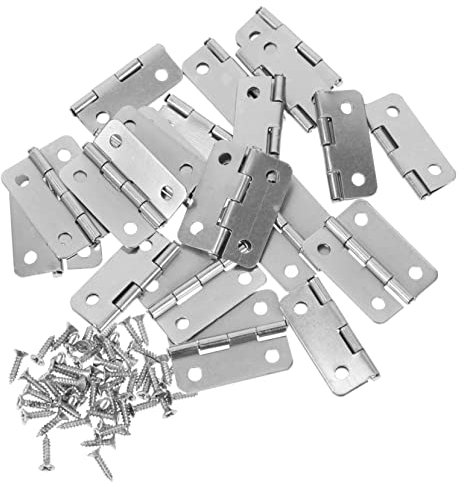 Homoyoyo 20pcs Small Iron Hinges for Projects Resistant Folding Hinges Screws for Cabinets Jewelry Boxes and More Compact Easy to Install