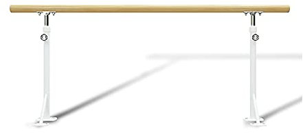 Ballettstange, tragbar, für Zuhause, freistehende Ballettstange, höhenverstellbar, leicht, robust, rost- und geruchsfrei, Fitnessstange für Zuhause (Größe: 1,5 m) ()