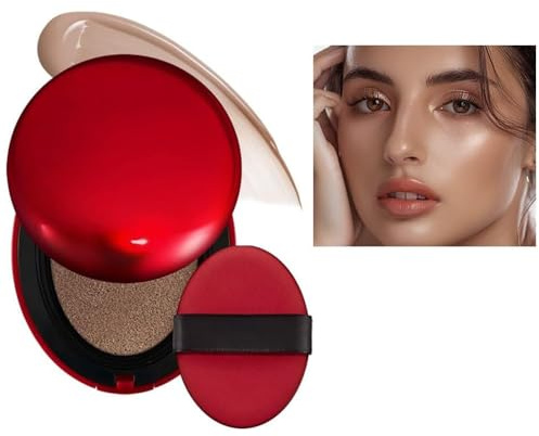 Super Fit Cushion Foundation Textura ligera, acabado semimate 72 horas de duración Cobertura modulable. resistente al agua,transparente Red+Shell+Air se centra en mantener una gran cobertura ﻿
