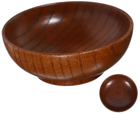 Cabilock Piatto Di Salsa Rotondo in Legno, Piatto Per Condimenti Superficie Liscia, Contenitore Per Salse Versatile Adatto a Sushi e Snack, Colore Naturale Retrò Per Uso in Cucina e Tavola