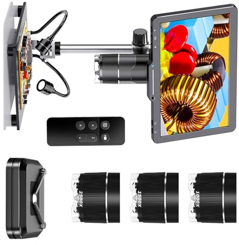 Microscopio Digital 1080P 2500X Pantalla De 10 1 Pulgadas Ajustable Para Reparación Electrónica Y Uso Educativo Microscopio Digital Para Trabajo De Campo