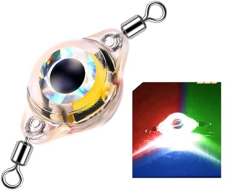 AMISENK Leurre de pêche à la traîne à LED - Cuillères clignotantes sous l'eau salée - Résistant au courant rapide