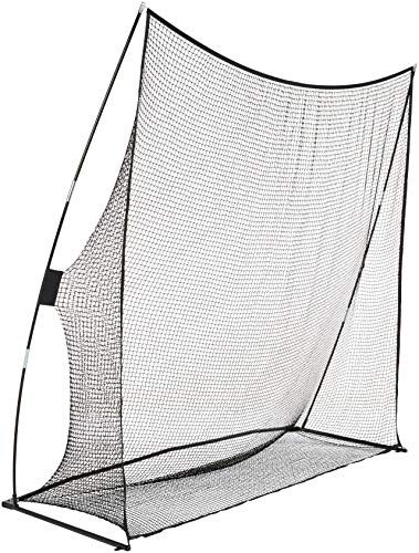 Amazon Basics Filet d’entrainement au golf portatif, 2,44 m x 2,44 m
