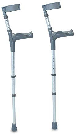 NRS Healthcare Krücken mit Komfortgriff, verstellbar, lang, 1 Paar