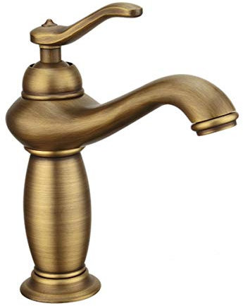 Antik Badezimmer Waschbecken Wasserhahn Messing Waschtischarmatur Einhebelmischer Bar Armatur Bad Mischbatterie Warm und Kaltwasser Armatur