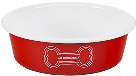 Le Creuset Hundenapf aus Emaille, mittelgroß, 4 Tassen, Rot