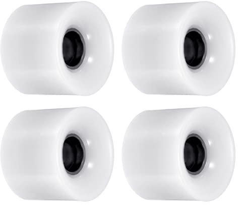 PATIKIL 60mm Longboard Wheels, 4 Pack Skateboard Wheel Street Wheels for Skateboards Cruiser Wheels Replacement 78A, White