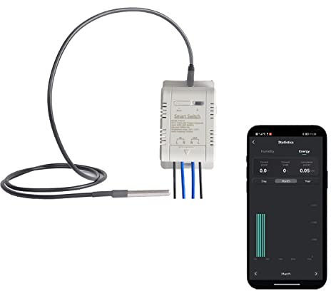 Yueyang Temperatursensor WiFi 16A, Tuya Smart Temperatursensor Monitor, Leistungsmessung, th16+DDS-18b20