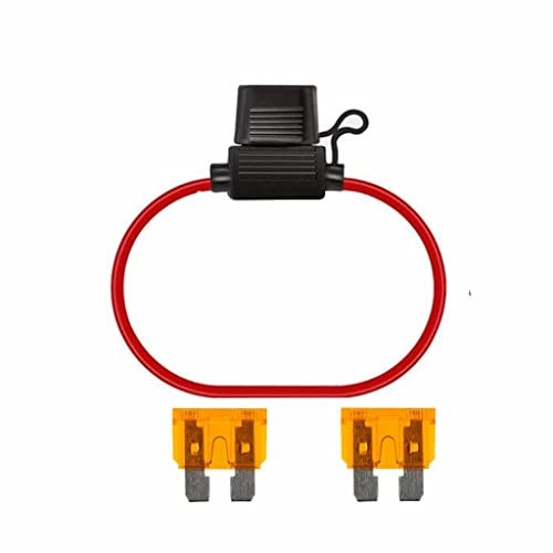 Movilideas 1 portafusibile per auto aereo resistente all'acqua portafusibili con 2 fusibili da 5 amp.