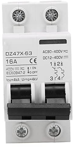 2P Mini DC AC Leistungsschalter 4000A Schaltleistung Pa66 Kleiner Leistungsschalter 16A 400V