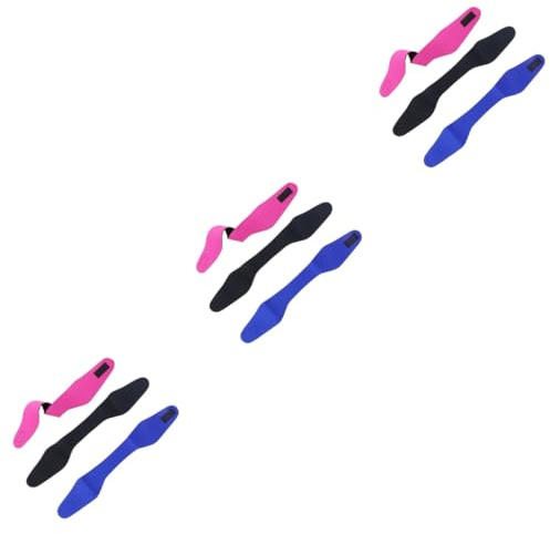 YARNOW 9piezas Diadema De Natación Unisex Para Adultos y Niño Niña Protección De Oídos Para Baño y Deportes Acuáticos Negro y Rosa