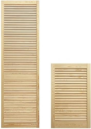 Porte à persiennes extra lisse – Panneau simple en bois classique – Couleur brute – Poncée, polie, prête à peindre – Portes d'armoire, portes d'armoire, bricolage