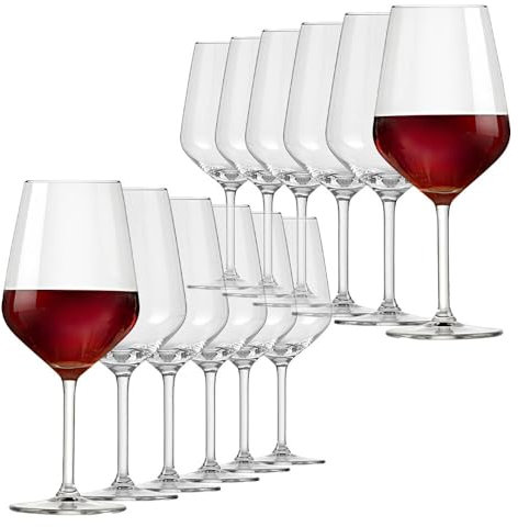 Murago - 12er Set Rotweingläser Elegance ca. 530 ml - Rotweinglas Weinglas Weingläser groß bauchig hochwertig für wein 12 Stück spülmaschinenfeste Gläser für Rotwein Geschenk Wein Set