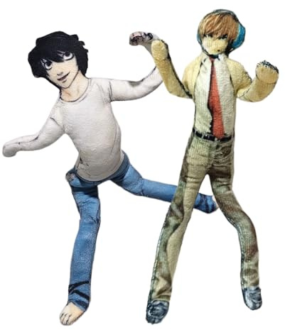 Anjinguang Light Yagami L Figura Peluche Anime Figure Twist Azione Bambola Cartoon Cuscino Snodabile Statuetta Anime Decorazione per la Casa Divano