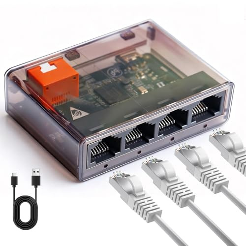 Divisor Ethernet Gigabit de 1 a 4 puertos, divisor LAN, 1000 Mbps, conmutador LAN Gigabit Ethernet, adaptador LAN para ordenador, concentrador, conmutador, router, Set-Top Box, PS5, TV, Plug & Play