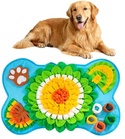 Fysaran Alfombra olfativa para perros, alfombra para perros, puzle para piensos, alfombrilla de entrenamiento lenta para perros y cachorros medianos