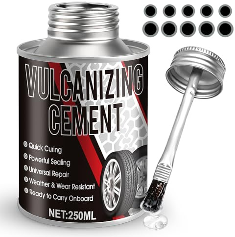 Pegamento Neumatico, Repara Pinchazos Coche, 250 ml, Pegamento Vulcanizante