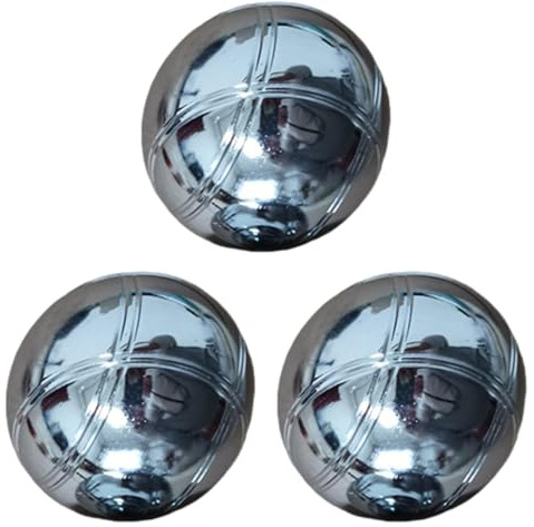 FytStycale 3 Pezzi Bocce Petanque Gioco Bocce Set Boules Costruzione Solida in Acciaio Inossidabile Adatto per Gioco all’Aperto Famiglia Bambini Cortile