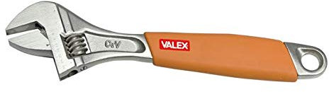 CHIAVE A RULLINO 200MM Chiave a rullino con scala millimetrata CRV con finitura nichelata e impugnatura comoda