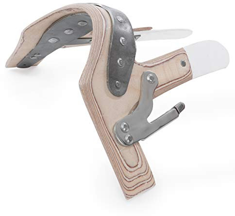 Kopfeisen für Christ Fellsattel Premium Plus - Abnehmbares Kopfeisen mit Sturzfedern zum Anbringen der Steigbügel für baumlosen Pferde-Sattel, Kammerweite 33 cm