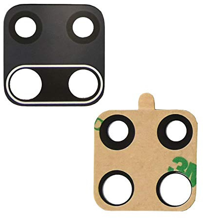 jbTec Kameraglas Ersatz mit Kleber kompatibel mit Xiaomi Redmi Note 9 / 9s - Kamera Glas Camera Linse Schwarz