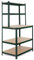 Stagecaptain WBR-175 SR Werkbankregal - Schwerlastregal mit Werkbank - Lagerregal für Werkstatt, Keller, Speisekammer - 5 Böden in 2 Tiefen - Extra stabile Arbeitsfläche auf 97 cm Höhe - Grün