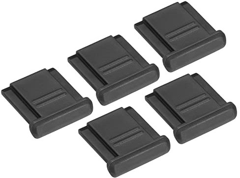 PATIKIL 12mm Universal Camera Hot Shoe Cover Cap, 5 Pack Black Plastic Hot Shoe Protector, Suitable for DSLR/SLR Camera