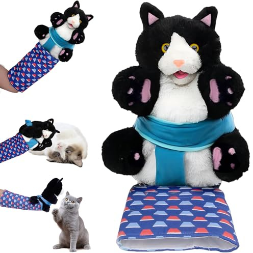 Dandin Marionnette De Lutte pour Chat, Jouets Interactifs pour Chat, Marionnettes pour Chats, Gant De Lutte, Marionnette pour Chats, Jouet Interactif