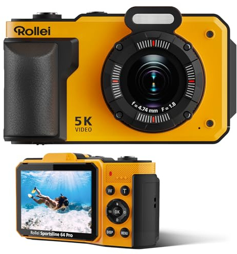 Rollei Macchina Fotografica Subacquea Fotocamera Subacquea Digitale 5K 64MP