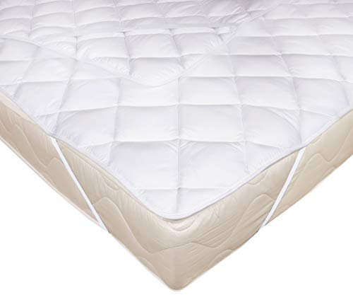 ZOLLNER Topper de Fibra Acolchado, sobrecolchón, 90x200 cm, Otras Medidas