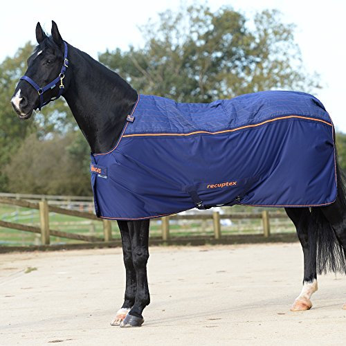 Bucas Stalltäcke Recuptex Therapy - Dark Blå-Orange - 135 cm