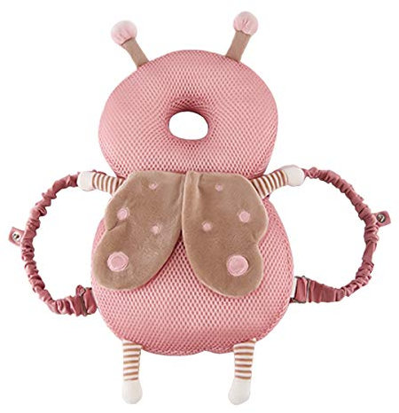 SONARIN Protección para la cabeza del bebé Cojín de protección ajustable para la cabeza del bebé,Almohada de apoyo para la cabeza del bebé transpirable(Mariposa)