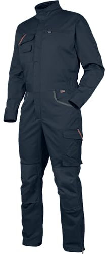 WÜRTH MODYF Overall Stretch X - professioneller Arbeitsoverall für Herren - Overall mit Knieschutztaschen - in der Größe XL in Blau